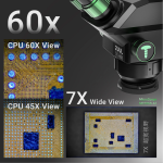 2UUL MC7060-A1 7-60X Trinocular Microscope - Image 5